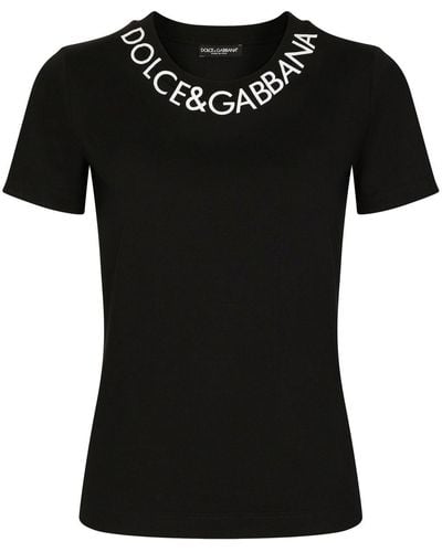 Dolce & Gabbana T-shirt Met Borduurwerk - Zwart