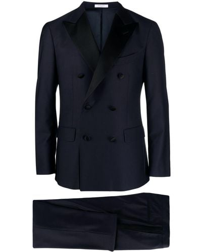 Boglioli Satin-trim Tuxedo Suit - Blue