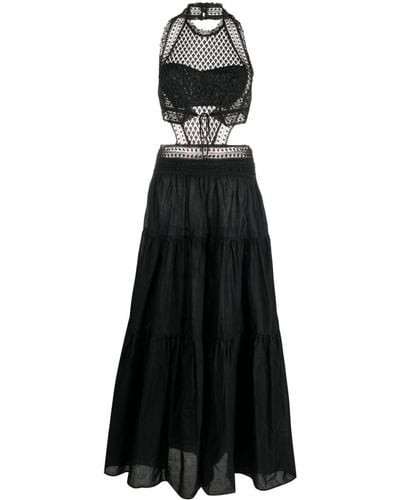 Ermanno Scervino Paneled Maxi Dress - Black