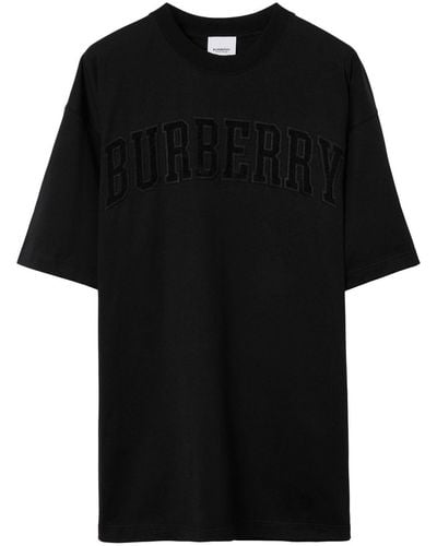 Burberry T-Shirt mit TB-Logo - Schwarz