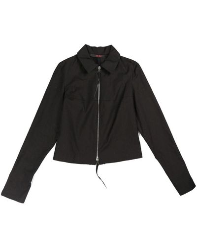 Werkstatt:münchen Classic-collar Zip-up Jacket - Black