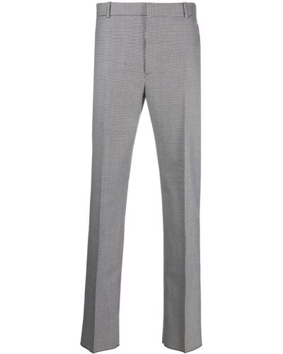 Alexander McQueen Pantalon de costume à motif pied-de-poule - Gris