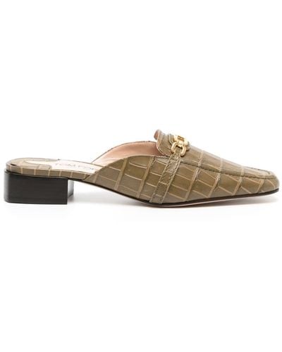 Tom Ford Whitney Crocodile-embossed Mules - Green