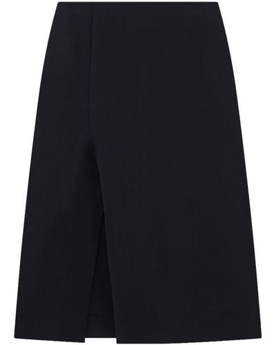 Stella McCartney Slit Organic Cotton Skirt - Blue