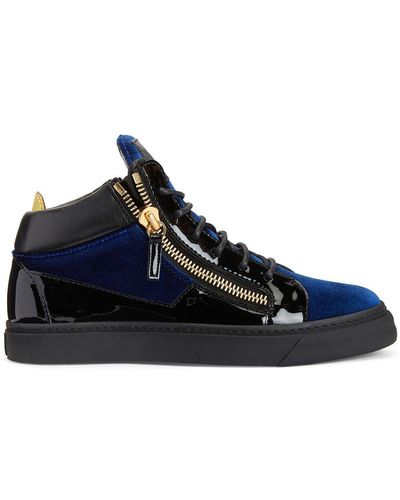 Giuseppe Zanotti Kriss Sneakers Met Vlakken - Blauw