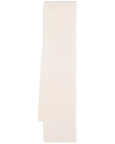 Woolrich Gerippter Schal mit Logo - Weiß