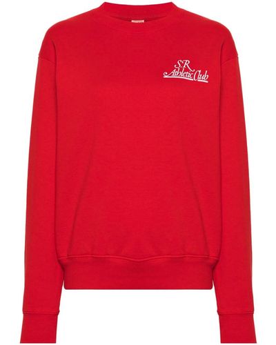 Sporty & Rich Sweatshirt mit Logo-Print - Rot