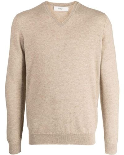 Pringle of Scotland V-neck Cashmere Sweater - Natural