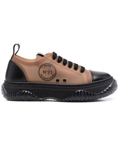 N°21 Bonnie Sneakers Met Plateauzool - Bruin