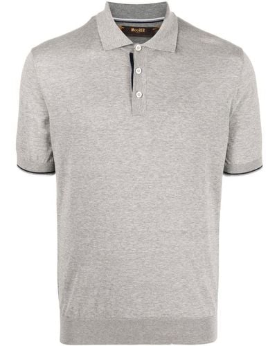 Moorer Short-sleeve Polo-shirt - Grey