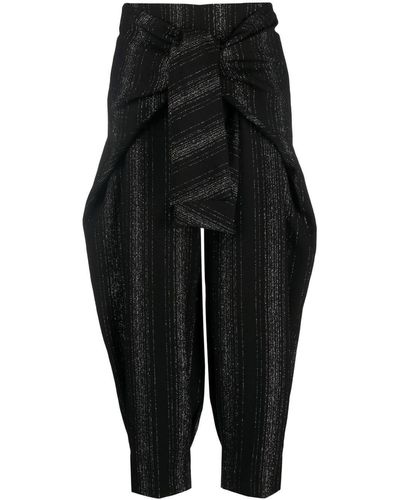 Stella McCartney Lurex-detail Balloon-leg Trousers - Black