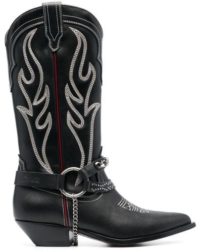 Sonora Boots Santa Fe 50mm Leather Boots - Black