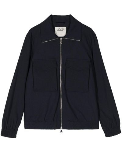 Valstar Spread-collar zip-up jacket - Bleu