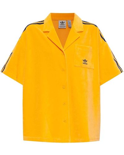adidas Originals Embroidered Towelled Shirt - Yellow