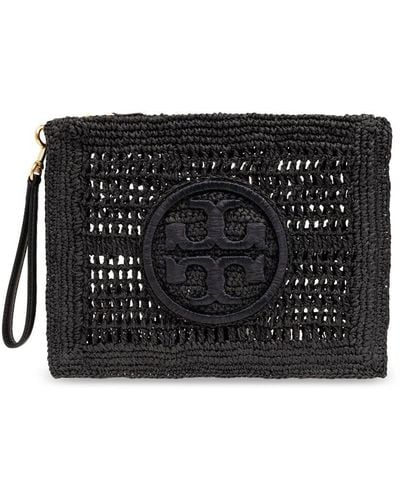 Tory Burch Ella Crochet Clutch Bag - Black