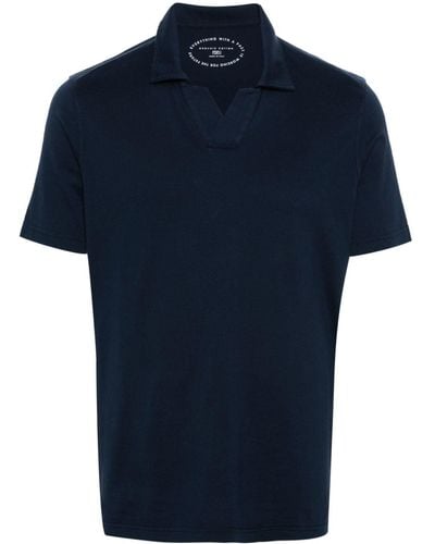 Fedeli Cotton Polo Shirt - Blue
