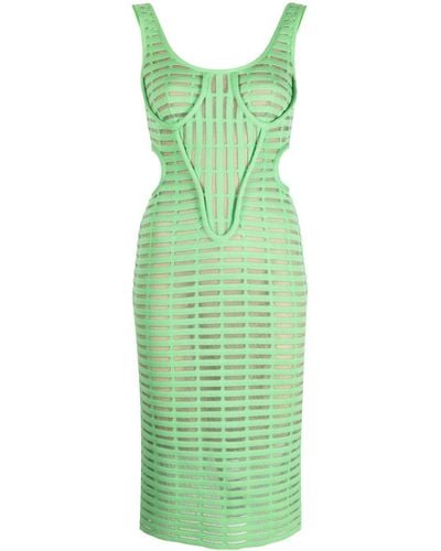 Genny Iconic Cut-out Midi Dress - Green