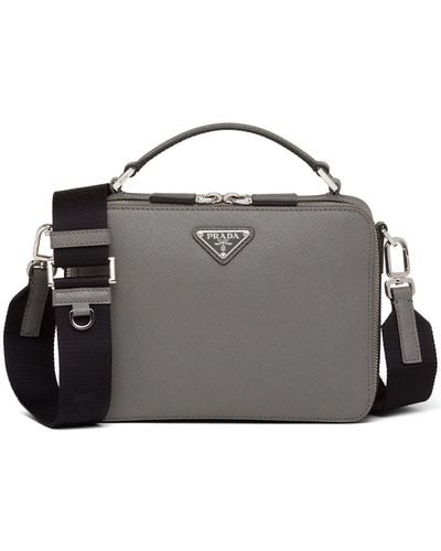 Prada Bolso de hombro Brique - Gris