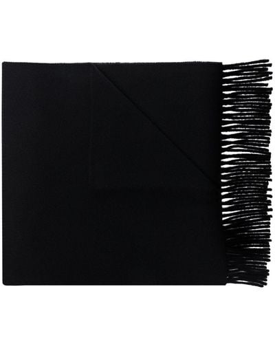 Totême Fringed Knitted Scarf - Black