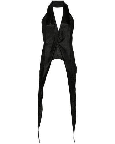 Rick Owens Haut Wishbone en coton biologique - Noir