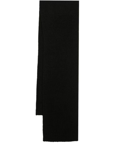Allude Ribbed Cashmere Silk-blend Scarf - Black