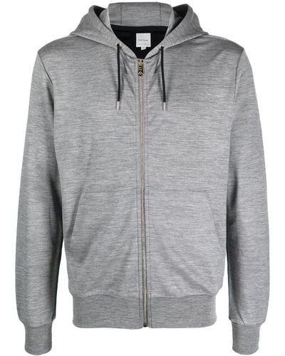 Paul Smith Stripe-detail Hooded Jacket - Grey