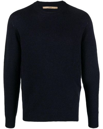 Nuur Crew-neck Long-sleeve Sweater - Blue