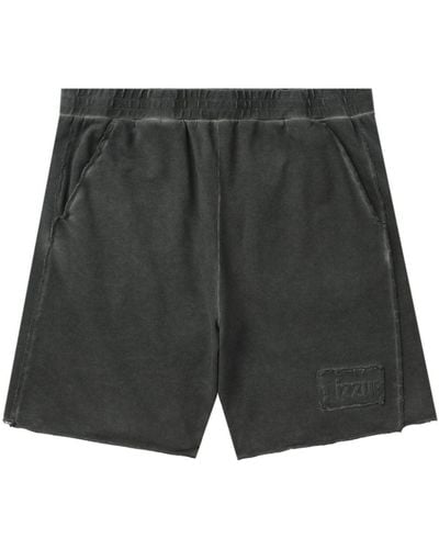 Izzue Cold-dye Cotton Shorts - Gray