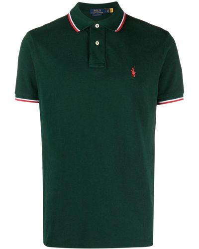 Polo Ralph Lauren Pikee-Poloshirt mit Kontrastdetails - Grün