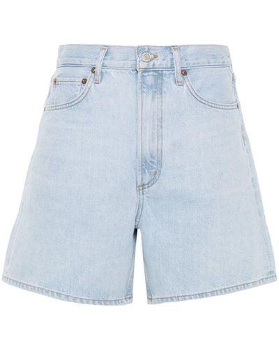 Agolde Stella Jeans-Shorts - Blau