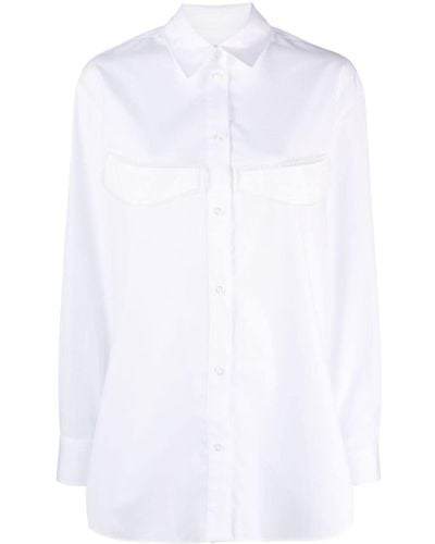 Simone Rocha Long-sleeve Cotton Shirt - White