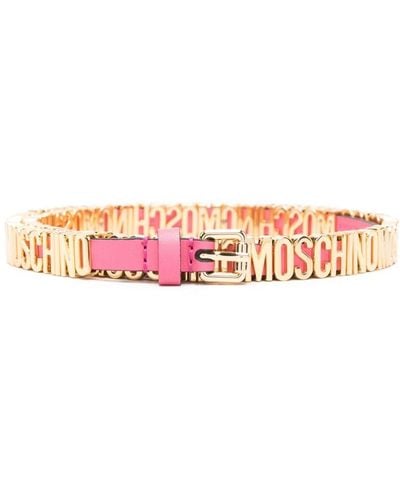 Moschino Gürtel mit Logo - Pink