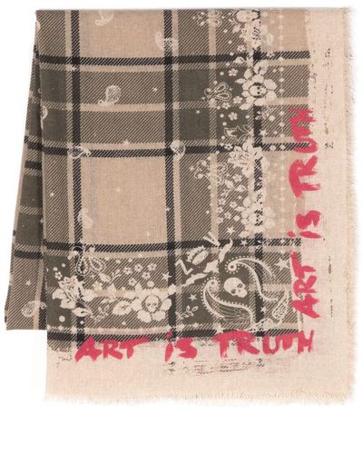 Zadig & Voltaire Cashmere Check-print Scarf - Natural