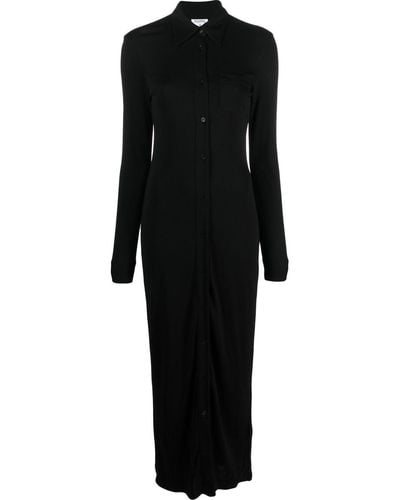 Filippa K Button-up Jersey Shirt Dress - Black