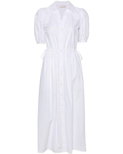 Liu Jo Poplin Shirt Midi Dress - White