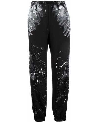 Balenciaga Pantalon de jogging à effet taches de peinture - Noir