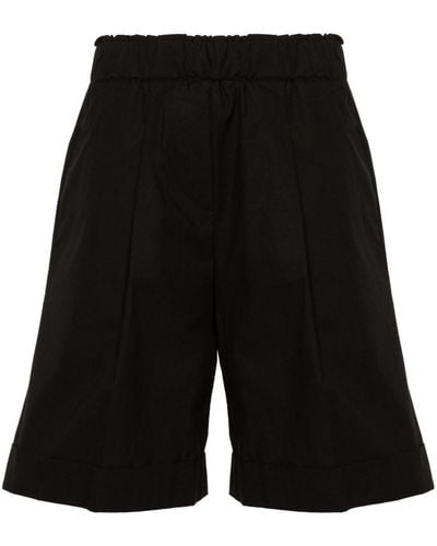 Antonelli Pleat-detail Shorts - Black