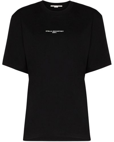 Stella McCartney オーガニックコットンジャージーtシャツ - ブラック
