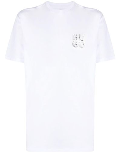 HUGO Logo-print Cotton T-shirt - White