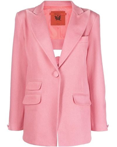 Thebe Magugu Backless Single-breasted Blazer - Pink