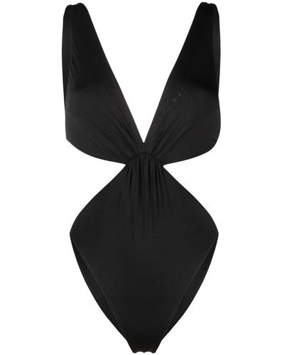 Forte Forte Ruched Cut-out Swimsuit - Black