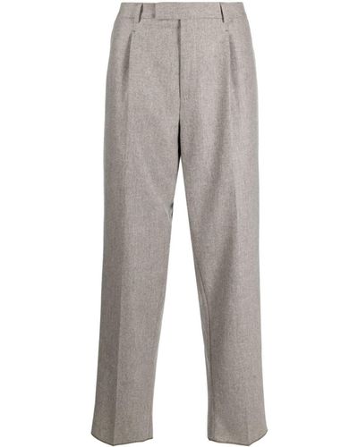 Zegna Pantaloni sartoriali con pieghe - Grigio