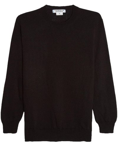Comme des Garçons Round-neck Long-sleeve Sweater - Black