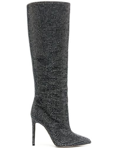 Paris Texas Holly 115mm Crystal-embellished Boots - Black