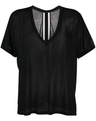 Kiki de Montparnasse T-shirt Intime à col v - Noir