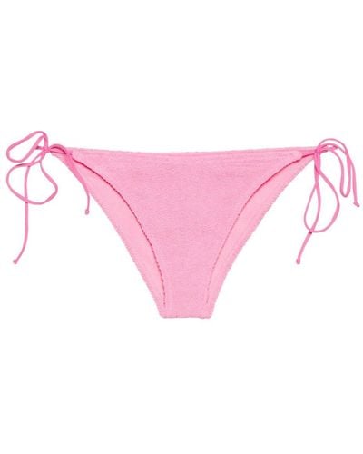 Mc2 Saint Barth Marielle Textured-finish Bikini Bottoms - Pink