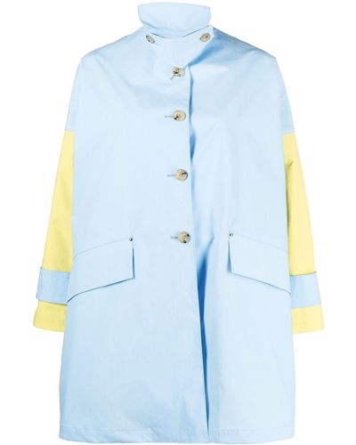 Mackintosh Manteau Humbie à coupe trapèze - Bleu
