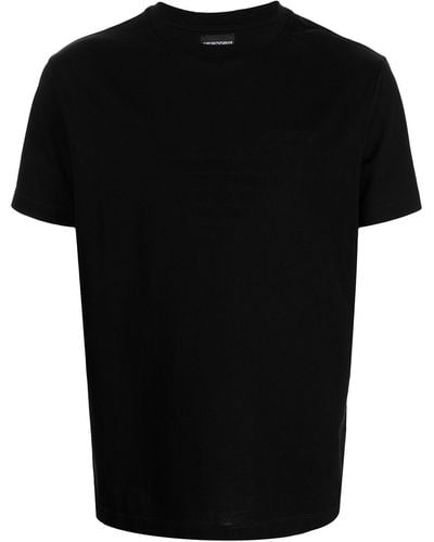 Emporio Armani Logo Cotton T-shirt - Black