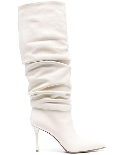 Le Silla Eva Ruched Boots - White