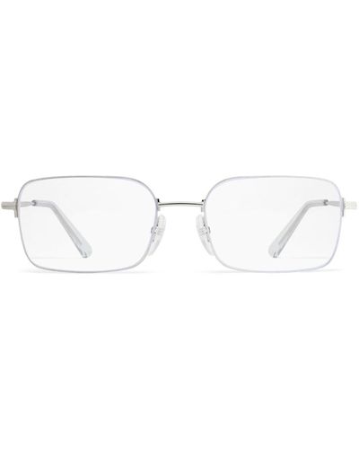 Balenciaga Rahmenlose Brille mit eckigen Gläsern - Mettallic